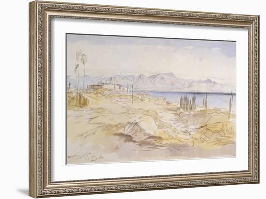 Desenzano, Lago Di Garda, 1867 (Ink & W/C on Wove Paper)-Edward Lear-Framed Giclee Print