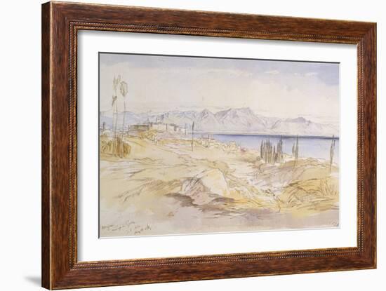 Desenzano, Lago Di Garda, 1867 (Ink & W/C on Wove Paper)-Edward Lear-Framed Giclee Print