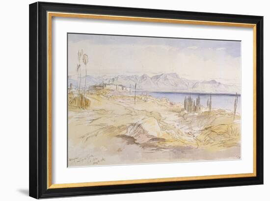 Desenzano, Lago Di Garda, 1867 (Ink & W/C on Wove Paper)-Edward Lear-Framed Giclee Print