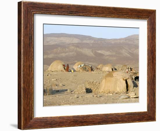 Desert Camp of Afar Nomads, Afar Triangle, Djibouti, Africa-Tony Waltham-Framed Photographic Print