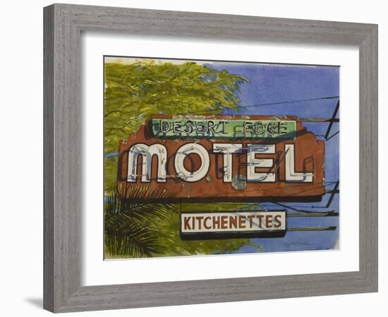 Desert Edge Motel, 2006-Lucy Masterman-Framed Giclee Print
