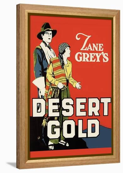 Desert Gold-Zane Grey-Framed Stretched Canvas