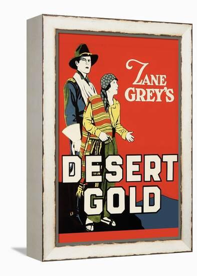 Desert Gold-Zane Grey-Framed Stretched Canvas