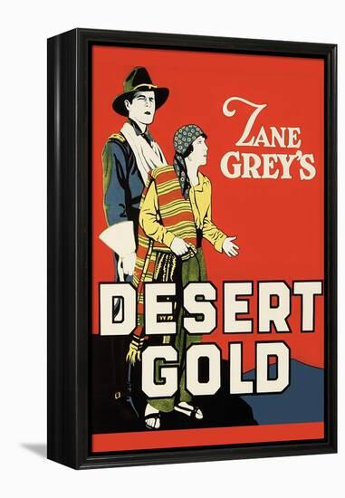 Desert Gold-Zane Grey-Framed Stretched Canvas