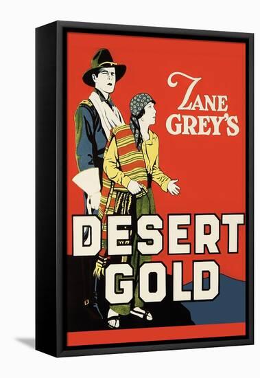 Desert Gold-Zane Grey-Framed Stretched Canvas