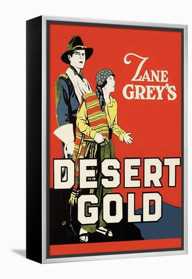 Desert Gold-Zane Grey-Framed Stretched Canvas