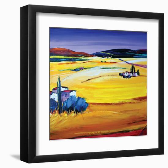 Desert Heat-Maya Green-Framed Art Print