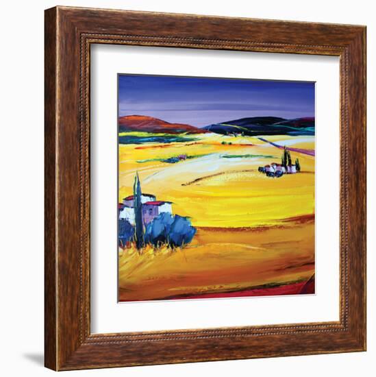 Desert Heat-Maya Green-Framed Art Print