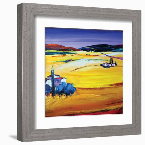 Desert Heat-Maya Green-Framed Art Print