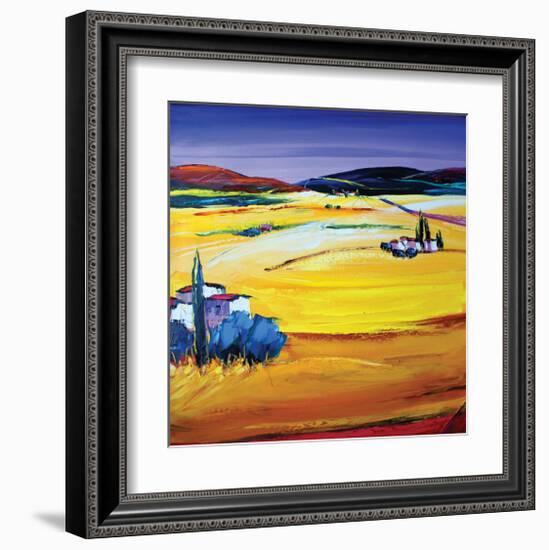 Desert Heat-Maya Green-Framed Art Print