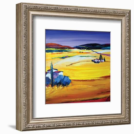 Desert Heat-Maya Green-Framed Art Print