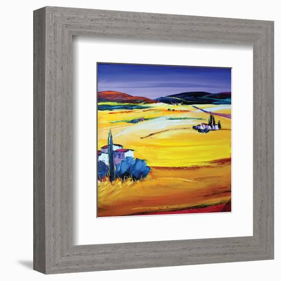 Desert Heat-Maya Green-Framed Art Print