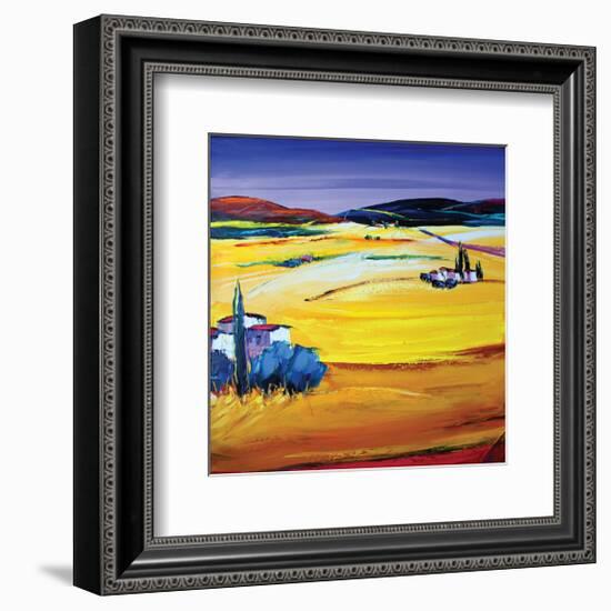 Desert Heat-Maya Green-Framed Art Print