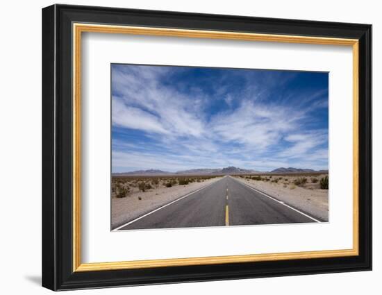 Desert Highway, Beatty, Nevada-Paul Souders-Framed Photographic Print