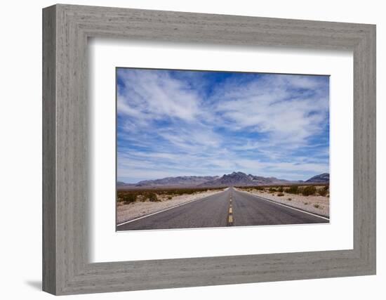 Desert Highway in Nevada-Paul Souders-Framed Photographic Print