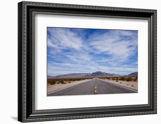 Desert Highway in Nevada-Paul Souders-Framed Photographic Print