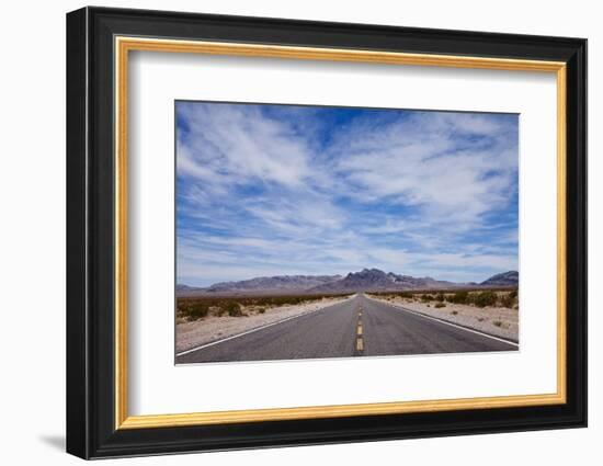 Desert Highway in Nevada-Paul Souders-Framed Photographic Print