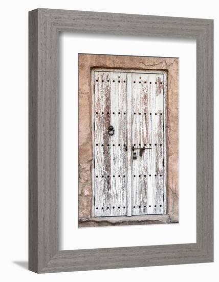 Desert Home - Ancient White Wooden Door-Philippe HUGONNARD-Framed Photographic Print