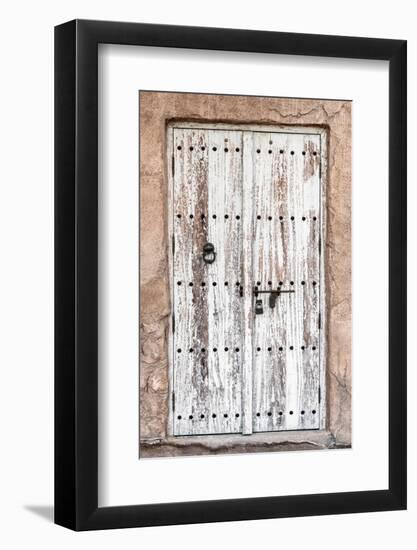 Desert Home - Ancient White Wooden Door-Philippe HUGONNARD-Framed Photographic Print