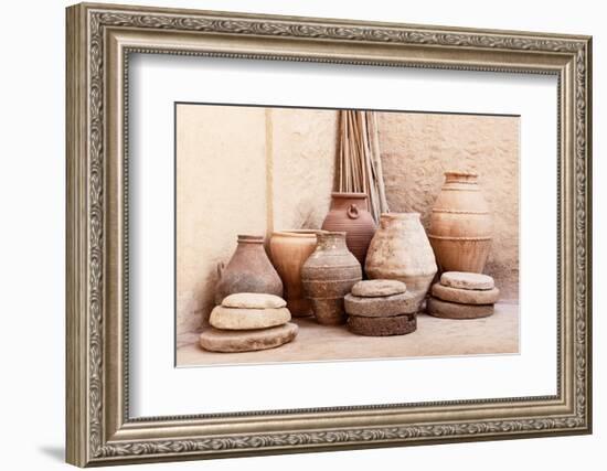 Desert Home - Antique Pots and Jars-Philippe HUGONNARD-Framed Photographic Print