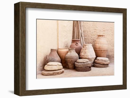 Desert Home - Antique Pots and Jars-Philippe HUGONNARD-Framed Photographic Print