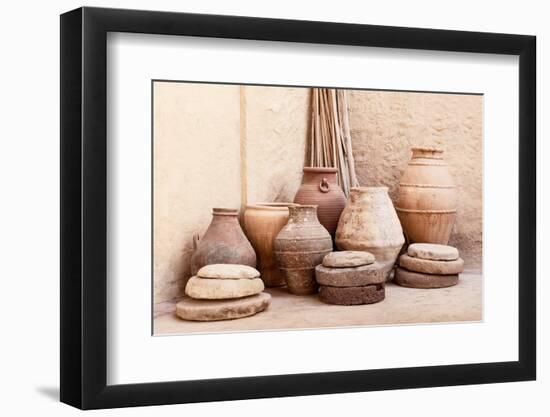 Desert Home - Antique Pots and Jars-Philippe HUGONNARD-Framed Photographic Print