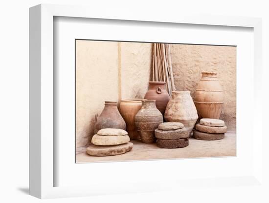 Desert Home - Antique Pots and Jars-Philippe HUGONNARD-Framed Photographic Print