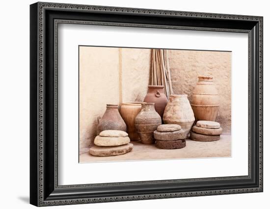 Desert Home - Antique Pots and Jars-Philippe HUGONNARD-Framed Photographic Print