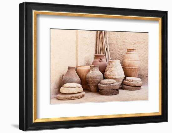 Desert Home - Antique Pots and Jars-Philippe HUGONNARD-Framed Photographic Print