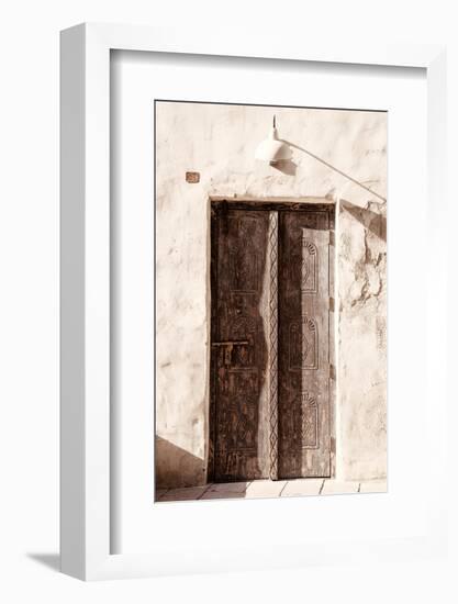 Desert Home - Old Brown Door-Philippe HUGONNARD-Framed Photographic Print