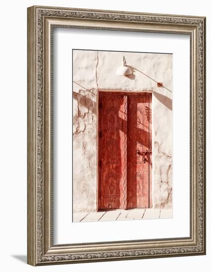 Desert Home - Old Red Door-Philippe HUGONNARD-Framed Photographic Print