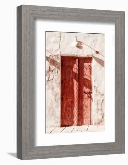 Desert Home - Old Red Door-Philippe HUGONNARD-Framed Photographic Print