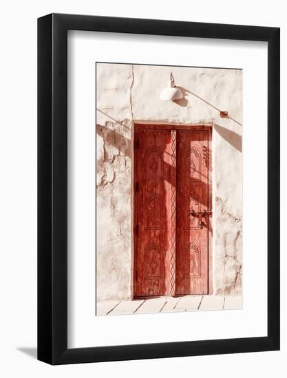 Desert Home - Old Red Door-Philippe HUGONNARD-Framed Photographic Print