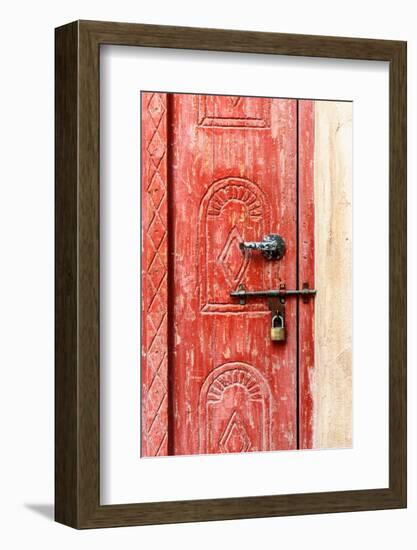 Desert Home - Red Door-Philippe HUGONNARD-Framed Photographic Print