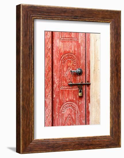 Desert Home - Red Door-Philippe HUGONNARD-Framed Photographic Print