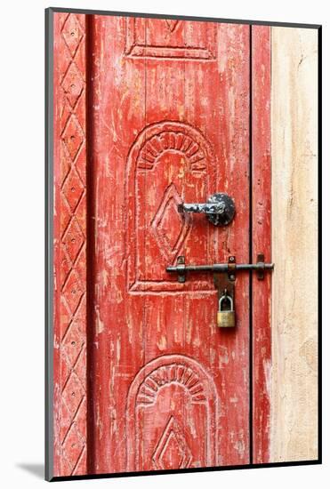 Desert Home - Red Door-Philippe HUGONNARD-Mounted Photographic Print