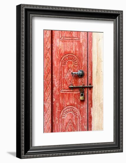 Desert Home - Red Door-Philippe HUGONNARD-Framed Photographic Print