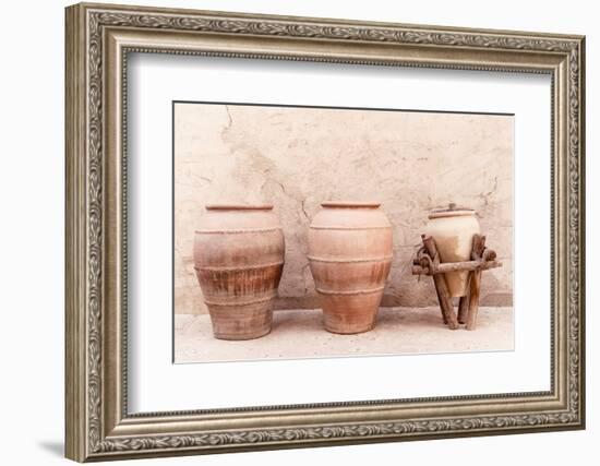 Desert Home - Three Terracotta Jars-Philippe HUGONNARD-Framed Photographic Print