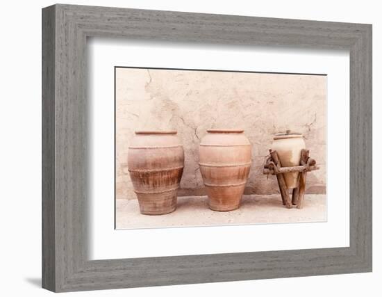 Desert Home - Three Terracotta Jars-Philippe HUGONNARD-Framed Photographic Print