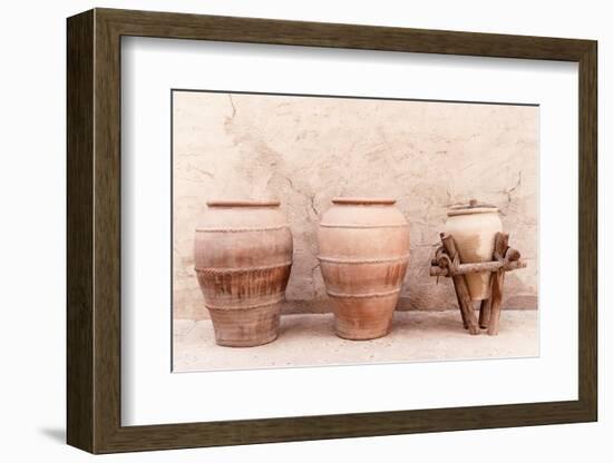 Desert Home - Three Terracotta Jars-Philippe HUGONNARD-Framed Photographic Print