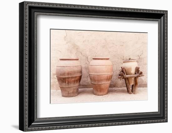 Desert Home - Three Terracotta Jars-Philippe HUGONNARD-Framed Photographic Print