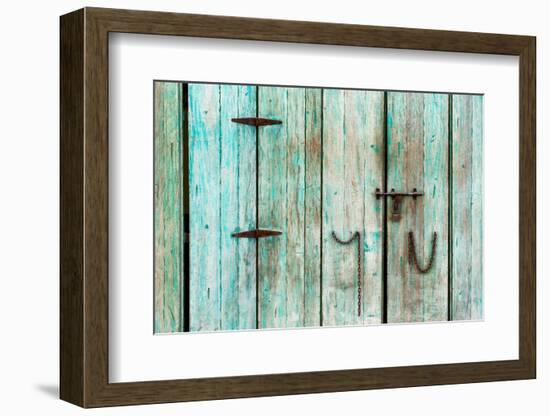 Desert Home - Turquoise Door-Philippe HUGONNARD-Framed Photographic Print