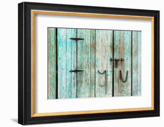 Desert Home - Turquoise Door-Philippe HUGONNARD-Framed Photographic Print