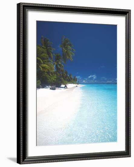 Desert Island, Baa Atoll, the Maldives, Indian Ocean, Asia-Sakis Papadopoulos-Framed Photographic Print