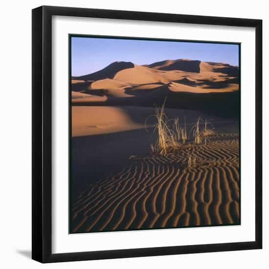 Desert Landscape at Merzouga, Morocco, North Africa-null-Framed Photographic Print