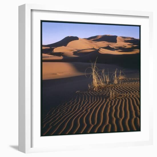 Desert Landscape at Merzouga, Morocco, North Africa-null-Framed Photographic Print