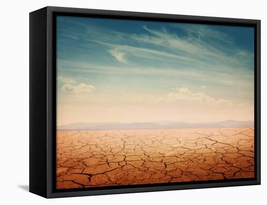 Desert Landscape Background Global Warming Concept-Elena Schweitzer-Framed Premier Image Canvas