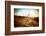 Desert Landscape with Dead Plants in Sand Dunes under Sunny Sky. Global Warming Concept. Nature Bac-Perfect Lazybones-Framed Photographic Print