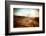 Desert Landscape with Dead Plants in Sand Dunes under Sunny Sky. Global Warming Concept. Nature Bac-Perfect Lazybones-Framed Photographic Print