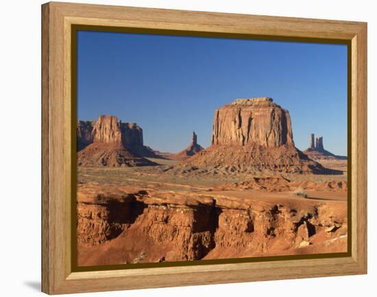 Desert Landscape with Rock Formations in Monument Valley, Arizona, USA-null-Framed Premier Image Canvas